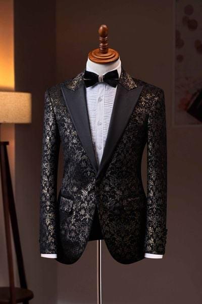 Áo vest nhung đen nhũ vàng - TXVN37