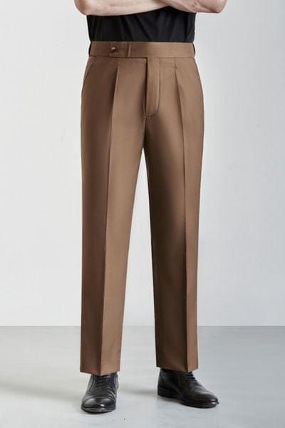 Quần âu nâu trơn